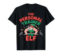 The Personal Trainer Elf Funny Christmas Maglietta