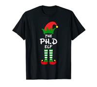 The Ph.D Elf Family Matching Group Idea Christmas Funny Maglietta