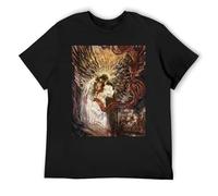 The Phantom of The Opera Muscle Fit Athletic Tee Toned Physique Maglietta a maniche corte in cotone da allenamento, Nero , XL