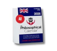 The Philosophical Calendar 2026 Mignon, Il Calendario Filosofico in Inglese, Ricambio Formato A8 da 5,2x7,2 cm, Il Primo e L'Originale Calendario da Tavolo con 365 Giorni di Frasi Filosofiche