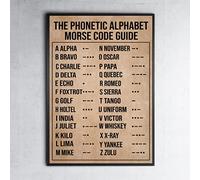 The Phonetic Alphabet Morse Code Guide, 30,5 x 20,3 cm, poster vintage divertente decorazione da parete arte regalo immagine retrò targa in metallo