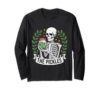 The Pickle Lover Cetriolo Salamoia Scheletro Decapaggio Divertente Maglia a Manica
