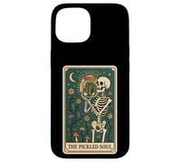 The Pickled Soul Funny Skeleton Pickle Jar Tarot Card Vibe Custodia per iPhone 15