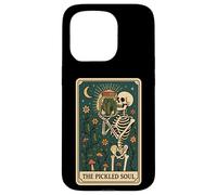The Pickled Soul Funny Skeleton Pickle Jar Tarot Card Vibe Custodia per iPhone 15 Pro