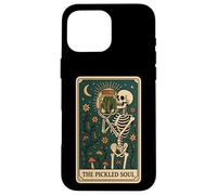 The Pickled Soul Funny Skeleton Pickle Jar Tarot Card Vibe Custodia per iPhone 16 Pro Max