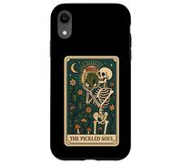 The Pickled Soul Funny Skeleton Pickle Jar Tarot Card Vibe Custodia per iPhone XR