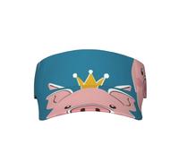 The Pig with The Crown Print Adult Sunscreen Visor Cap Cap Sun Hat Cap Sport Visor Hat Vuoto Top Baseball Cap per Uomo Donna Unisex Nero