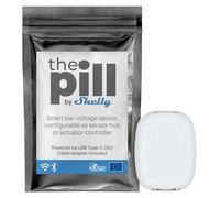 The Pill by Shelly - Dispositivo Wi-Fi e Bluetooth Compatibile con Diversi Sensori, USB-C, Monitoraggio Temperatura e Umidità, Controllo Carichi DC, 3 Ingressi/Uscite, Attivazione Scena