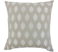 The Pillow Collection Federa per Cuscino Geometrica Gal, Lino, Grigio, 35585 x 35585 x 12451 cm