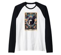 The Pitbull Tarocco Card Dog Lover Pit-Bull Dog Owner Maglia con Maniche Raglan