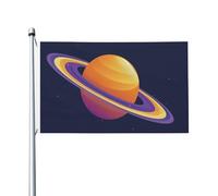 The Planet Saturn - Bandiere semplici per la casa da cortile, 0,9 x 1,5 m, con occhielli, decorazioni per interni ed esterni, feste per la casa