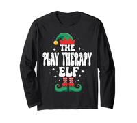 The Play Therapy Elf - Gruppo di Famiglia di Natale Divertente Maglia a Manica