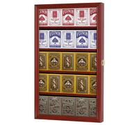 The Playing Card Frame - 25 Deck Holder Display Case Frame Wall Mount (mogano)