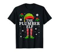 The Plumber Elf Christmas Matching Maglietta