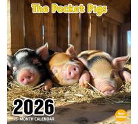 The Pocket Pigs 2026 Calendar: Miniature pig portraits full of charm and cheer