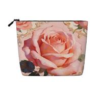 The Point of Palm Print Elegante trousse per trucchi da donna, per uso quotidiano, viaggi e viaggi d'affari, Rosa vintage., taglia unica