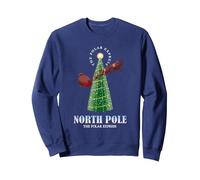 The Polar Express North Pole Felpa, Unisex per Adulti, Navy, XXL