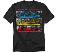 The Police Syncronicity Maglia T-Shirt Uomo Donna Maniche Corte Nera