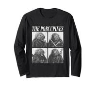 The Porcopines Funny Rocker Animals Rock Music Emo Punk Band Maglia a Manica