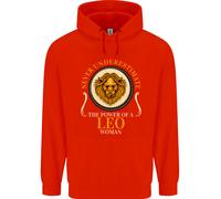 The Power Of A Leo Donna Stella Segno Bambini Felpa con Cappuccio