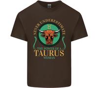 The Power Of A Taurus Donna Stella Segno T-Shirt Ragazzi Ragazze
