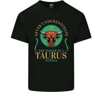 The Power Of A Taurus Donna Stella Segno T-Shirt Ragazzi Ragazze