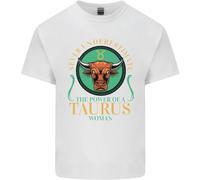 The Power Of A Taurus Donna Stella Segno T-Shirt Ragazzi Ragazze