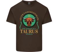 The Power Of A Taurus Donna Stella Segno T-Shirt Ragazzi Ragazze