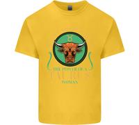 The Power Of A Taurus Donna Stella Segno T-Shirt Ragazzi Ragazze