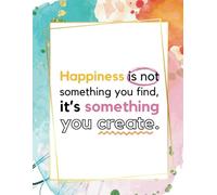 The Power of Words Notebook - "Happiness is Not Something You Find, It's Something You Create" | Inspirational Quote Lined Journal | Includes QR Code ... for Journaling, Creativity & Mindfulness
