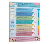 The Practical Parents Gift Breastfeeding Support Guide Lactation and Milk Storage Chart Educational Poster(Framed,08x12inch(20x30cm))
