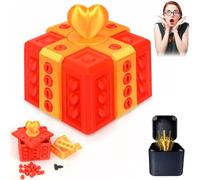 The Prank Box con dito medio, 2 regali segreti di Babbo Natale per donne e uomini, divertente scatola regalo a sorpresa per Capodanno, regali con viti stampate in 3D per compleanno Natale