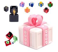 The Prank Box - Hilarious Screw Challenge with Middle Finger Surprise, 3D Printed Annoying Gift Box Ornaments, The Annoying Present, Prank Gift Box for Birthday, Christmas, Halloween (White-Pink)