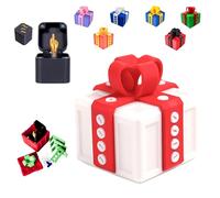 The Prank Box - Hilarious Screw Challenge with Middle Finger Surprise, 3D Printed Annoying Gift Box Ornaments, The Annoying Present, Prank Gift Box for Birthday, Christmas, Halloween (White-Red)
