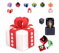 The Prank Box - Hilarious Screw Challenge with Middle Finger Surprise, The Annoying Present with Middle Finger, Prank Gift Box for Birthday, Christmas, Halloween(White-Red)