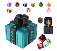 The Prank Box - Hilarious Screw Challenge with Middle Finger Surprise, The Annoying Present with Middle Finger, Prank Gift Box for Birthday, Christmas, Halloween(Blue-Black)
