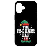 The Pre-K Teacher Elf - Divertente famiglia natalizia abbinata Custodia per iPhone 16