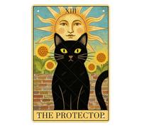 The Protector Black Cat Tarot Metal Tin Sign 20,3 x 30,5 cm