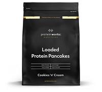 THE PROTEIN WORKS Preparato Per Pancake Proteici; Colazione Ad Alto Contenuto Proteico; Snack A Basso Contenuto Di Zucchero; Facile e Veloce da Realizzare; Panna & Biscotti; 8 Porzioni - 500 g