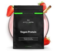 THE PROTEIN WORKS Proteine Vegane In Polvere - 100% A Base Vegetale E Naturale - Miscela Di Proteine Vegane - 33 Agitare - Panna & Fragole - 1 kg
