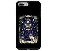 The Pug Mom Gothic Skeleton Rose Tarocchi Dog Lover Custodia per iPhone 7 Plus/8 Plus
