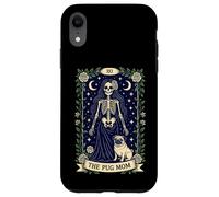 The Pug Mom Gothic Skeleton Rose Tarocchi Dog Lover Custodia per iPhone XR
