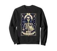 The Pug Mom Gothic Skeleton Tarocchi Dog Lover Felpa