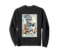 The Pug Mom Scheletro Card Spooky Season Pug Mama Halloween Felpa