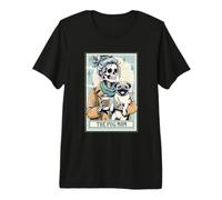 The Pug Mom Scheletro Card Spooky Season Pug Mama Halloween Maglietta Premium