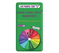 Purple Cow- Nomi, Cose, Città Magnetico Gioco, Colore Viola, 10 x 18 cm, 7290016026870