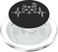 The Purr-Fect Heartbeat Devoted Cat Parent Life Kitty PopSockets PopGrip per MagSafe