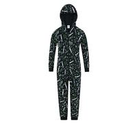 The Pyjama Factory - Tutina da gioco con motivo controller di videogame, tutina pigiama per ragazzi, per appassionati di videogiochi Verde 7-8 Anni