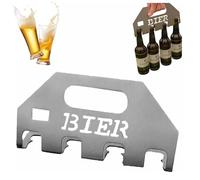 The Quad Beer Opener & Carrier, Beer Bottle Opener & Holder for 4 Bottles, 4-In-1 Stainless Steel Bottle Opener & Multi-Beer Holder Ultimate Party Tool (1pcs)