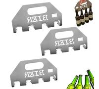 The Quad Beer Opener & Carrier, Beer Opener Carrier for 4 Bottles, Heavy Duty Stainless Steel Manual Can Openers, Gift Idea for Men, for Bbq, Parties (3PCS)